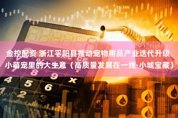 金控配资 浙江平阳县推动宠物用品产业迭代升级 小萌宠里的大生意（高质量发展在一线·小城宝藏）