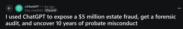 犇牛聚财 ChatGPT破案！成功揭露500万美元遗产欺诈