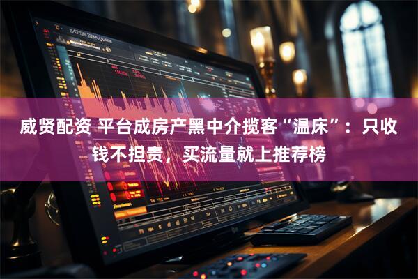 威贤配资 平台成房产黑中介揽客“温床”：只收钱不担责，买流量就上推荐榜